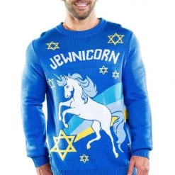 Tipsy Elves Men's Jewnicorn Sweater