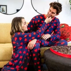 Tipsy Elves Women's Hearts On Fire Pajama Set