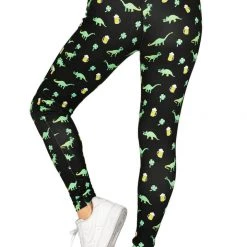 Tipsy Elves Women's Drinkosaurus Rex High Waisted Leggings