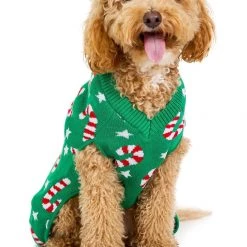 Tipsy Elves Holidays & Occasions Candy Cane Dog Ugly Christmas Sweater