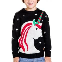 Tipsy Elves Boy's / Girl's Unicorn Ugly Christmas Sweater