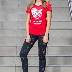 Tipsy Elves Women Christmas Lights Leggings