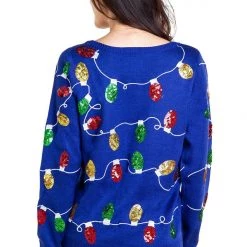 Tipsy Elves Women's Christmas Lights Ugly Christmas Sweater