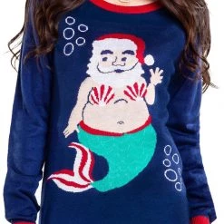 Tipsy Elves Women's Mermanta Ugly Christmas Sweater