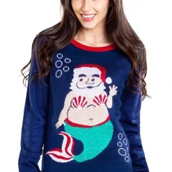 Tipsy Elves Women's Mermanta Ugly Christmas Sweater