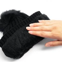 Tipsy Elves Holidays & Occasions Black Beanie With Pom