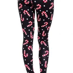 Tipsy Elves Women Candy Cane Leggings