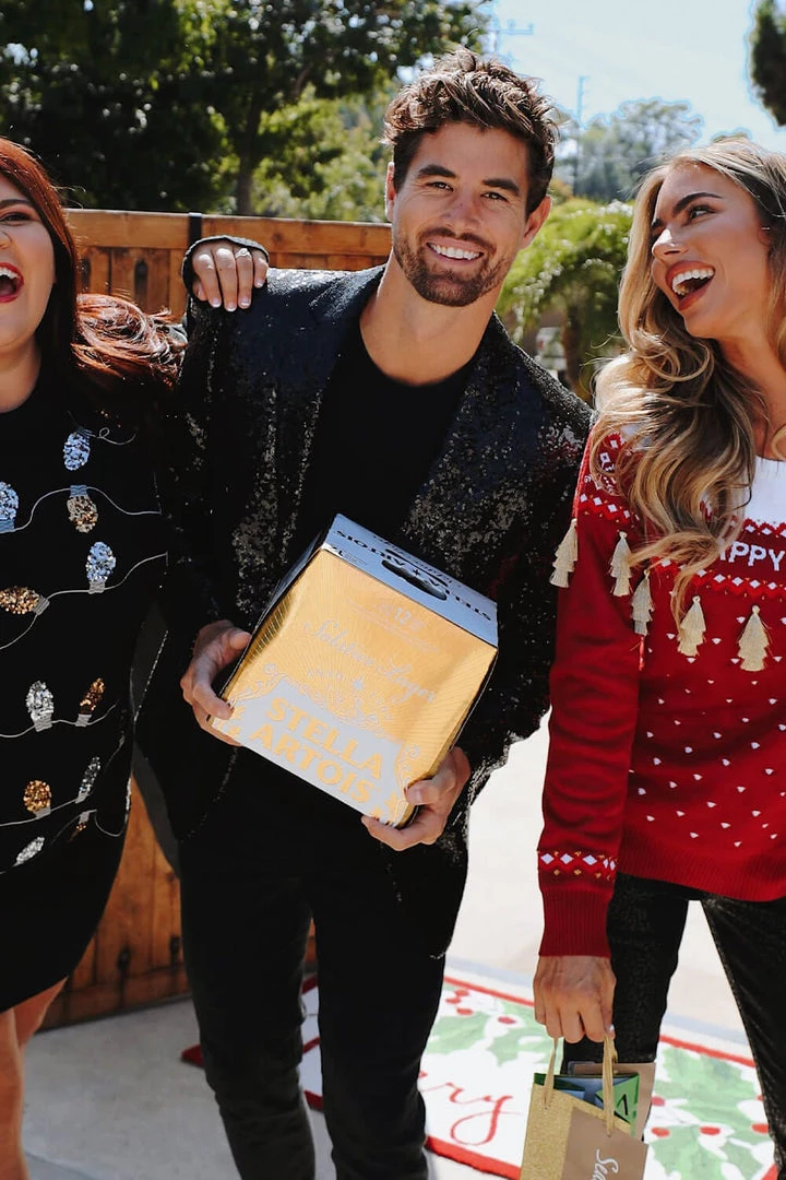 Tipsy Elves Men Black Sequin Blazer