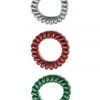 Tipsy Elves Festive Spiral Hair Ties (3-pack)