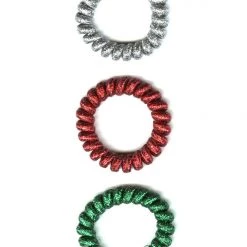 Tipsy Elves Festive Spiral Hair Ties (3-pack)