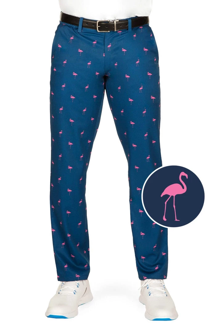 Tipsy Elves Men's Fairway Flamingo Golf Pants