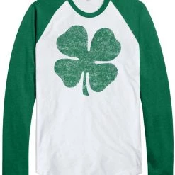 Tipsy Elves Women's Lucky Clover Long Sleeve Shirt