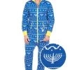 Tipsy Elves Men's Blue Hanukkah Jumpsuit