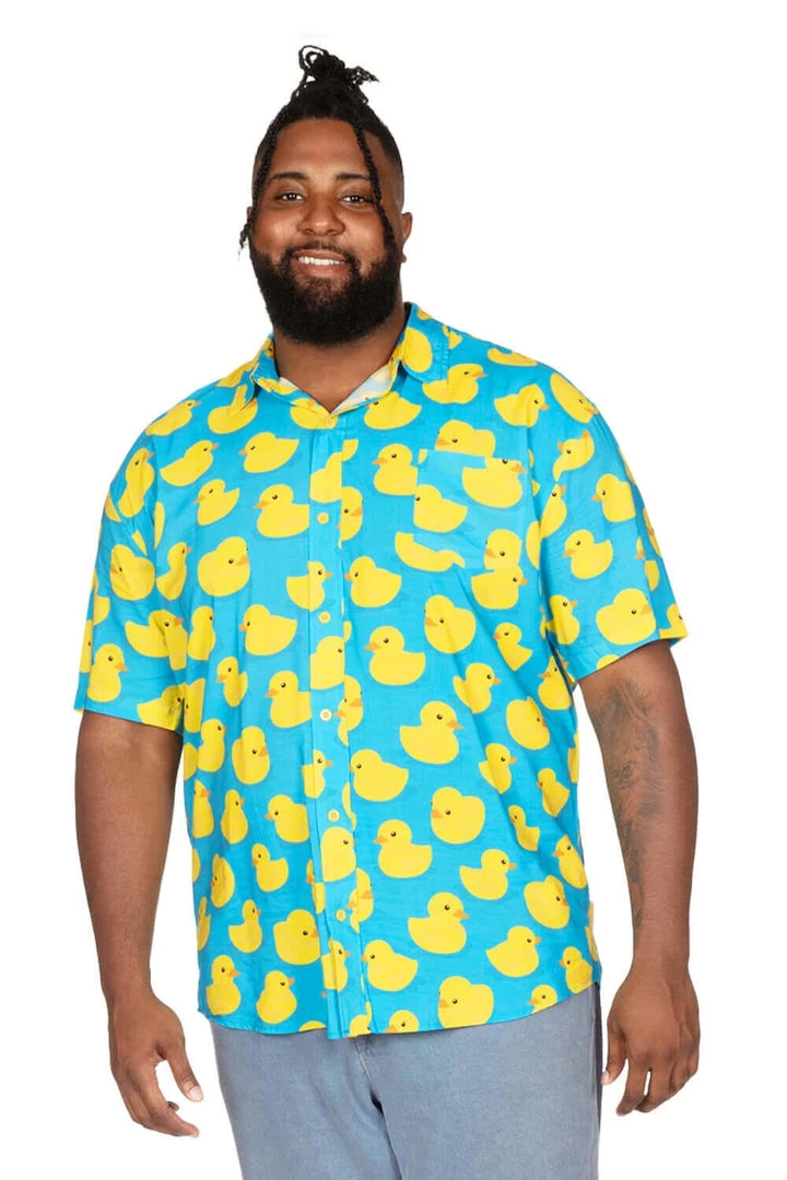 Tipsy Elves Men's Rubber Ducky Hawaiian Shirt