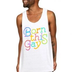 Tipsy Elves Born This Gay Tank Top - Men's Cut