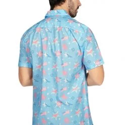 Tipsy Elves Patriotic Men's Island Of The Free Button Down Shirt