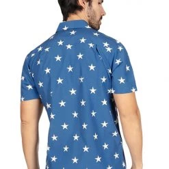 Tipsy Elves Men's Old Glory Button Down Shirt Patriotic