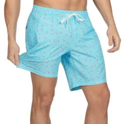 Tipsy Elves Patriotic Pops Stretch Swim Trunks