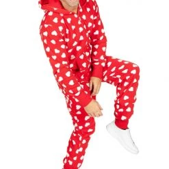 Tipsy Elves Men's Beating Hearts Jumpsuit & Gift Box