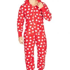 Tipsy Elves Men's Beating Hearts Jumpsuit & Gift Box