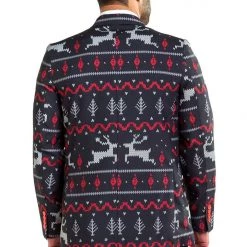 Tipsy Elves Men Rage Deer Blazer W/ Tie