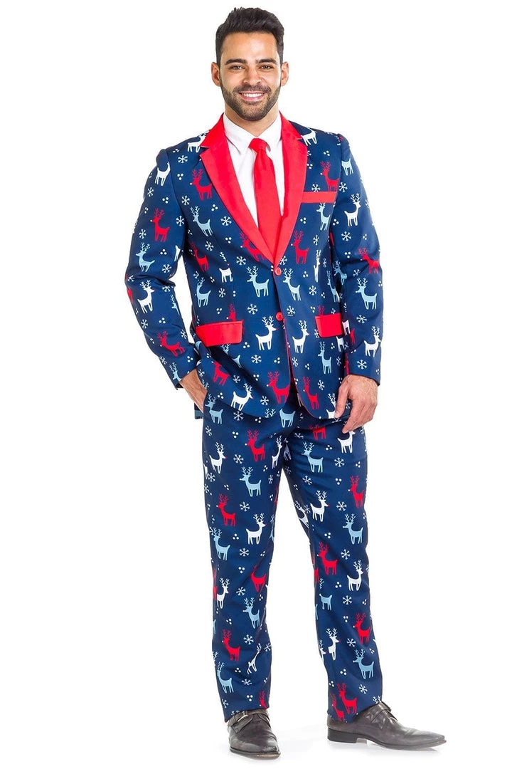 Tipsy Elves Reindeer Gains Blazer W/ Tie Men