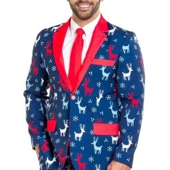 Tipsy Elves Reindeer Gains Blazer W/ Tie Men