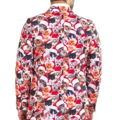 Tipsy Elves Meowy Christmas Blazer W/ Tie