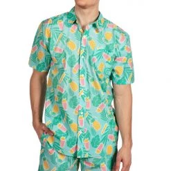 Tipsy Elves Spring Men's Sun's Out Slurpee's Out Hawaiian Shirt