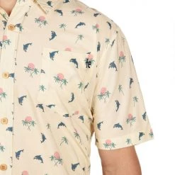 Tipsy Elves Men's Dolphin Party Hawaiian Shirt Spring