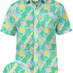 Tipsy Elves Spring Men's Sun's Out Slurpee's Out Hawaiian Shirt