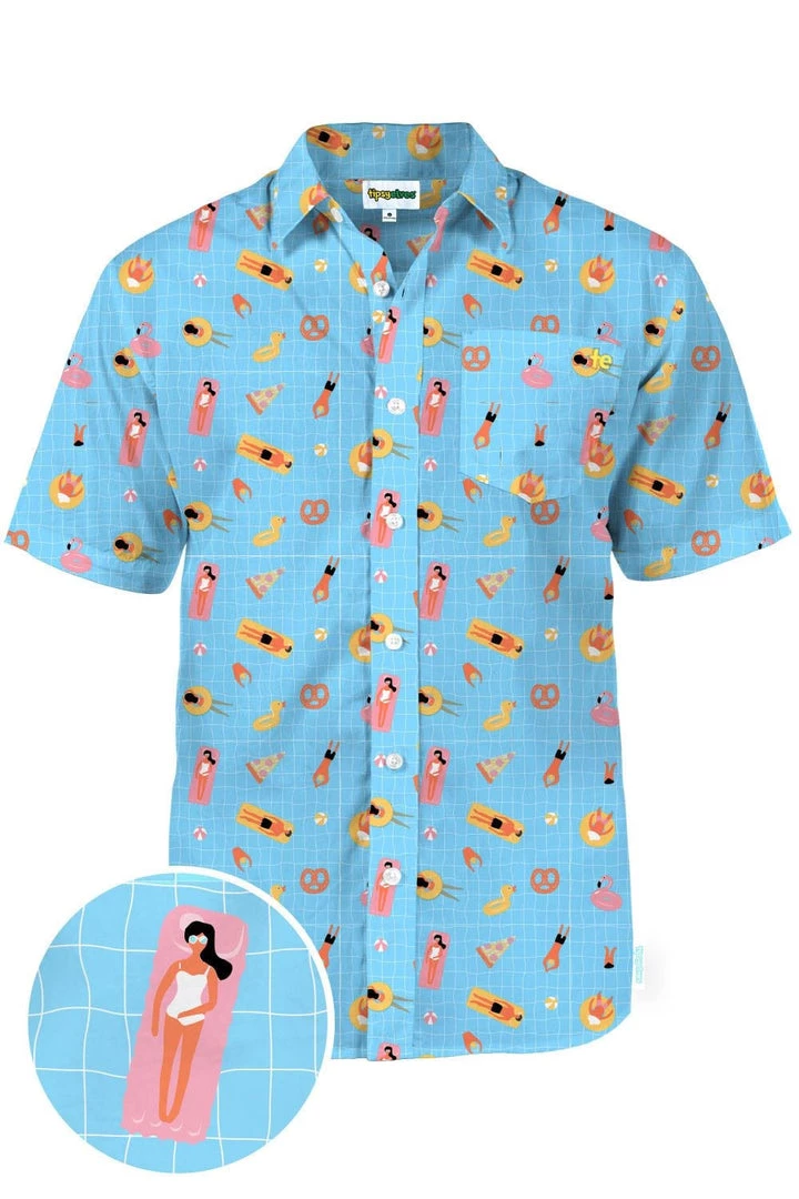 Tipsy Elves Men's Pool Party Hawaiian Shirt