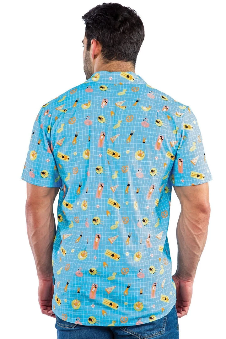 Tipsy Elves Men's Pool Party Hawaiian Shirt