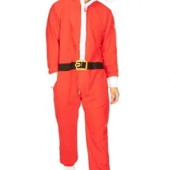 Tipsy Elves Men's Santa Jumpsuit With Fur