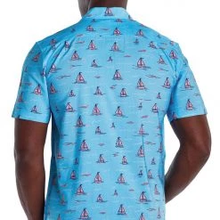 Tipsy Elves Spring Men's Sunset Sail Hawaiian Shirt