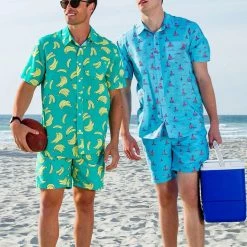 Tipsy Elves Spring Men's Sunset Sail Hawaiian Shirt