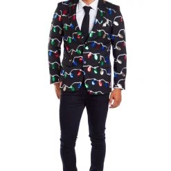 Tipsy Elves Men Sequin Tangle Wrangler Blazer With Tie