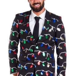 Tipsy Elves Men Sequin Tangle Wrangler Blazer With Tie