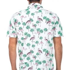 Tipsy Elves Spring Men's Single & Ready To Flamingle Hawaiian Shirt