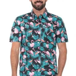 Tipsy Elves Spring Men's Tall Martini Hawaiian Shirt