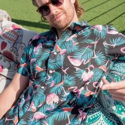 Tipsy Elves Spring Men's Tall Martini Hawaiian Shirt