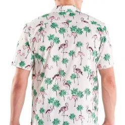 Tipsy Elves Spring Men's Single & Ready To Flamingle Hawaiian Shirt