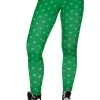 Tipsy Elves Women Green Clover Leggings