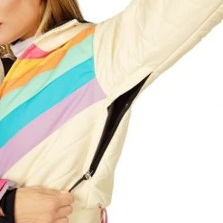 Tipsy Elves Women's Retro Rainbow Ski Suit Trending