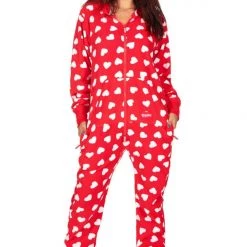 Tipsy Elves Women's Beating Hearts Jumpsuit & Gift Box