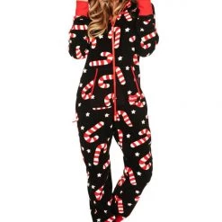 Tipsy Elves Women's Candy Cane Lane Jumpsuit