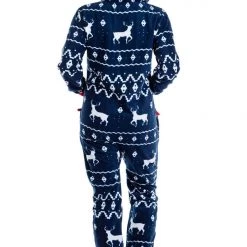 Tipsy Elves Women's Blue Reindeer Jumpsuit