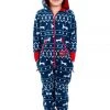 Tipsy Elves Boy's / Girl's Blue Reindeer Jumpsuit Kids & Baby