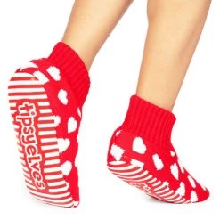Tipsy Elves Beating Hearts Slipper Socks Women