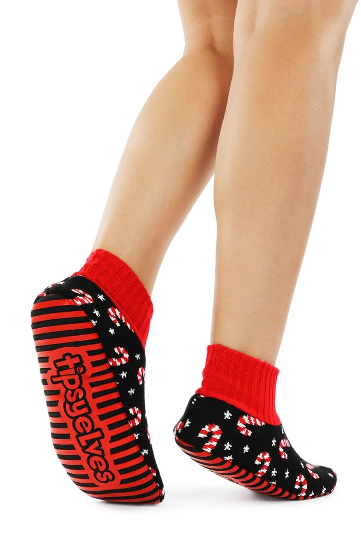 Tipsy Elves Candy Cane Lane Slipper Socks Holidays & Occasions